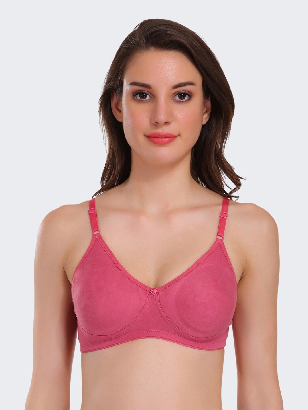 

POOJA RAGENEE All Day Comfort Full Coverage Everyday Bra, Pink
