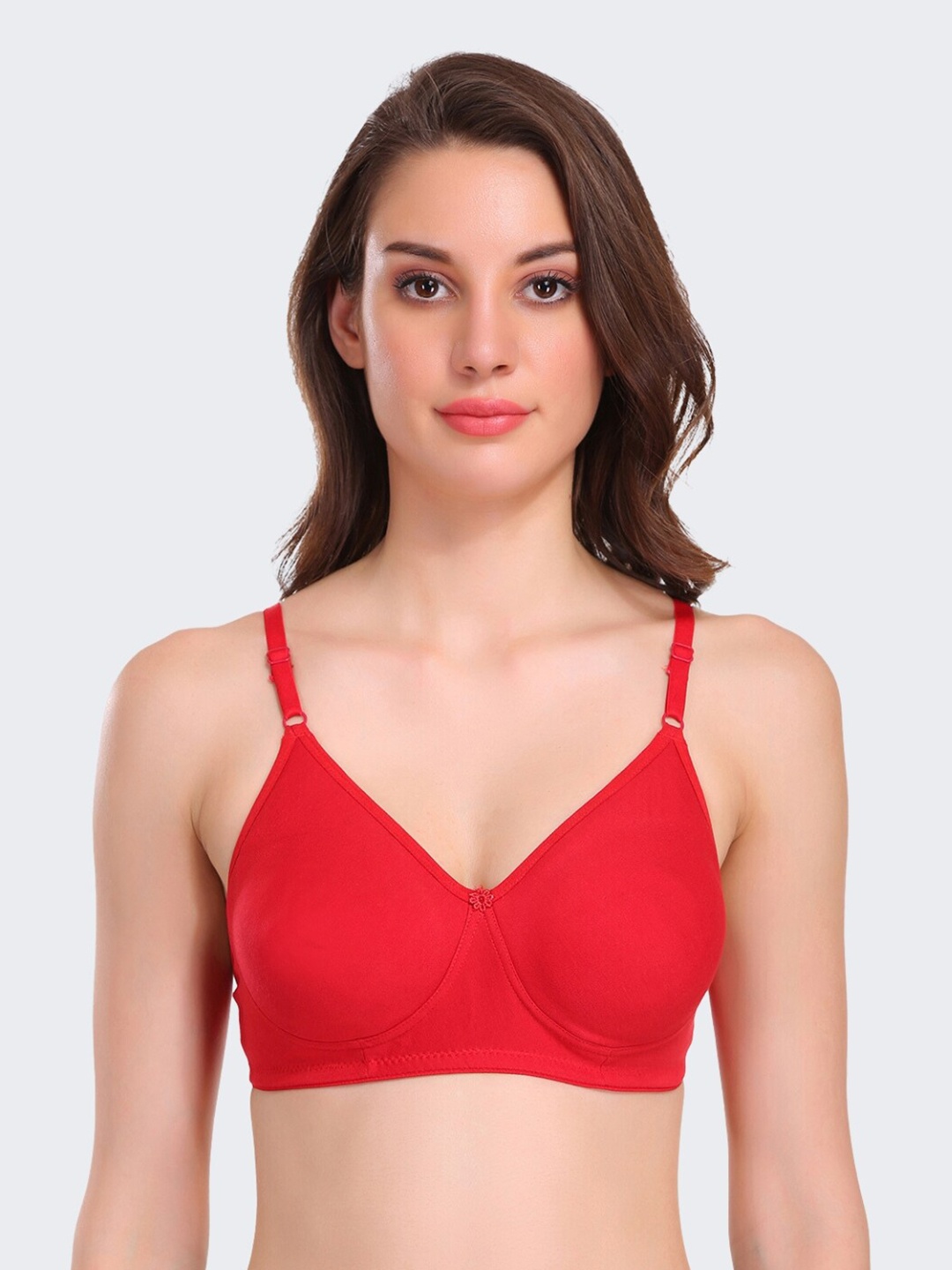 

POOJA RAGENEE All Day Comfort Full Coverage Everyday Bra, Red