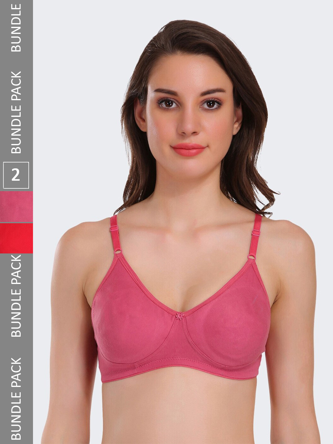 

POOJA RAGENEE Pack Of 2 All Day Comfort Full Coverage Everyday Bra, Red