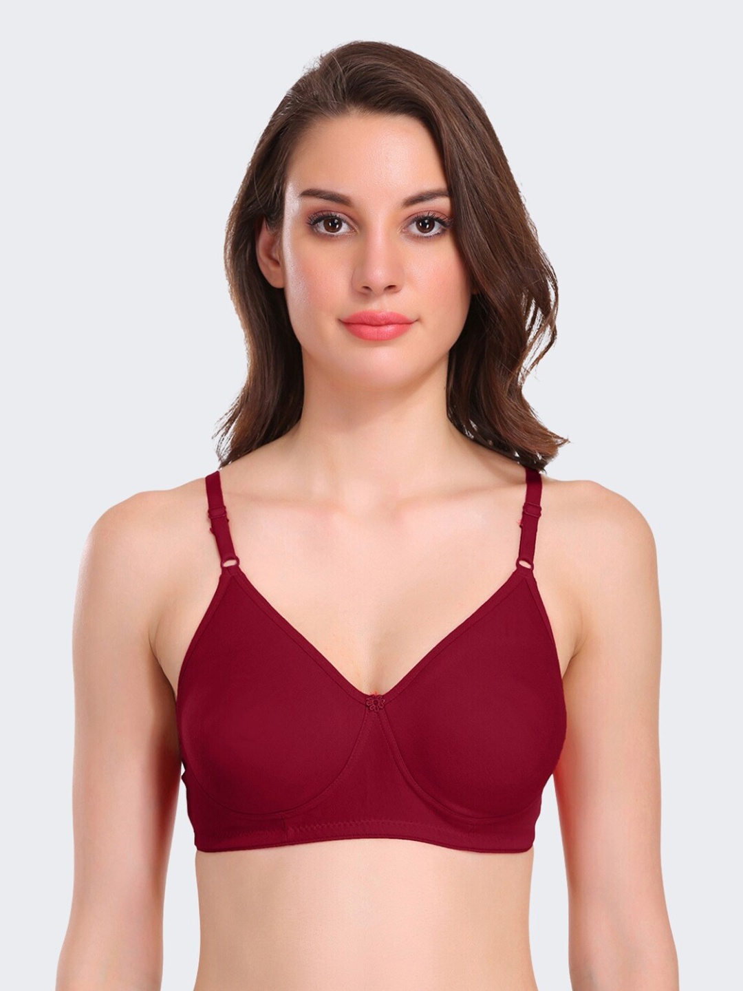 

POOJA RAGENEE Lightly Padded Full Coverage Bra, Maroon