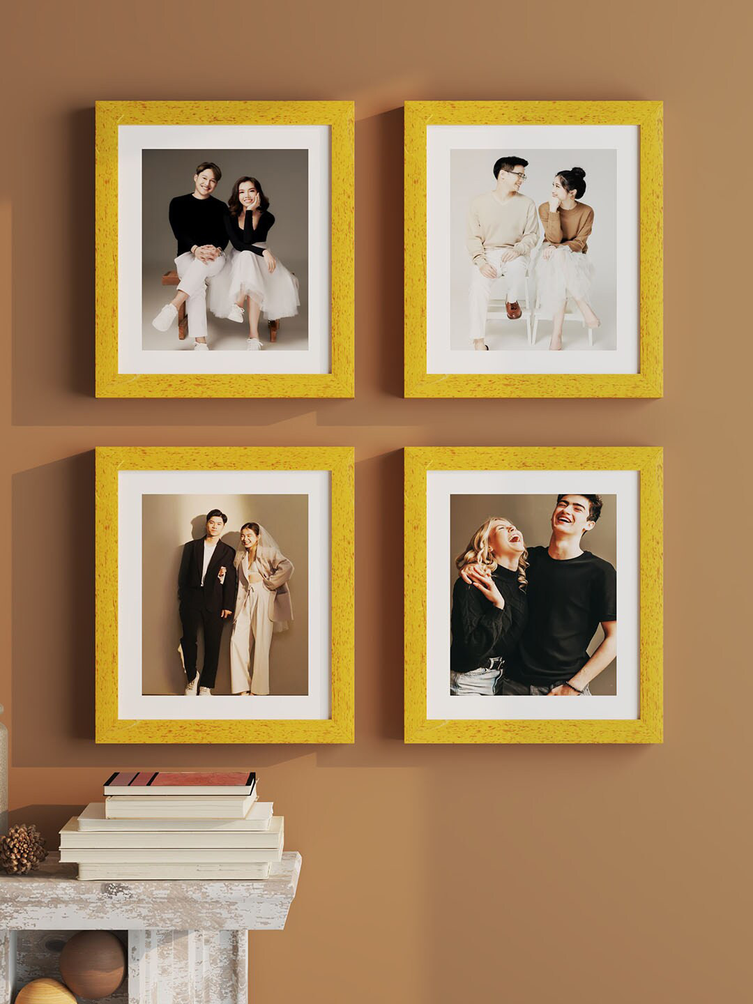 

Art Street Yellow 4 Pieces Wall Photo Frames