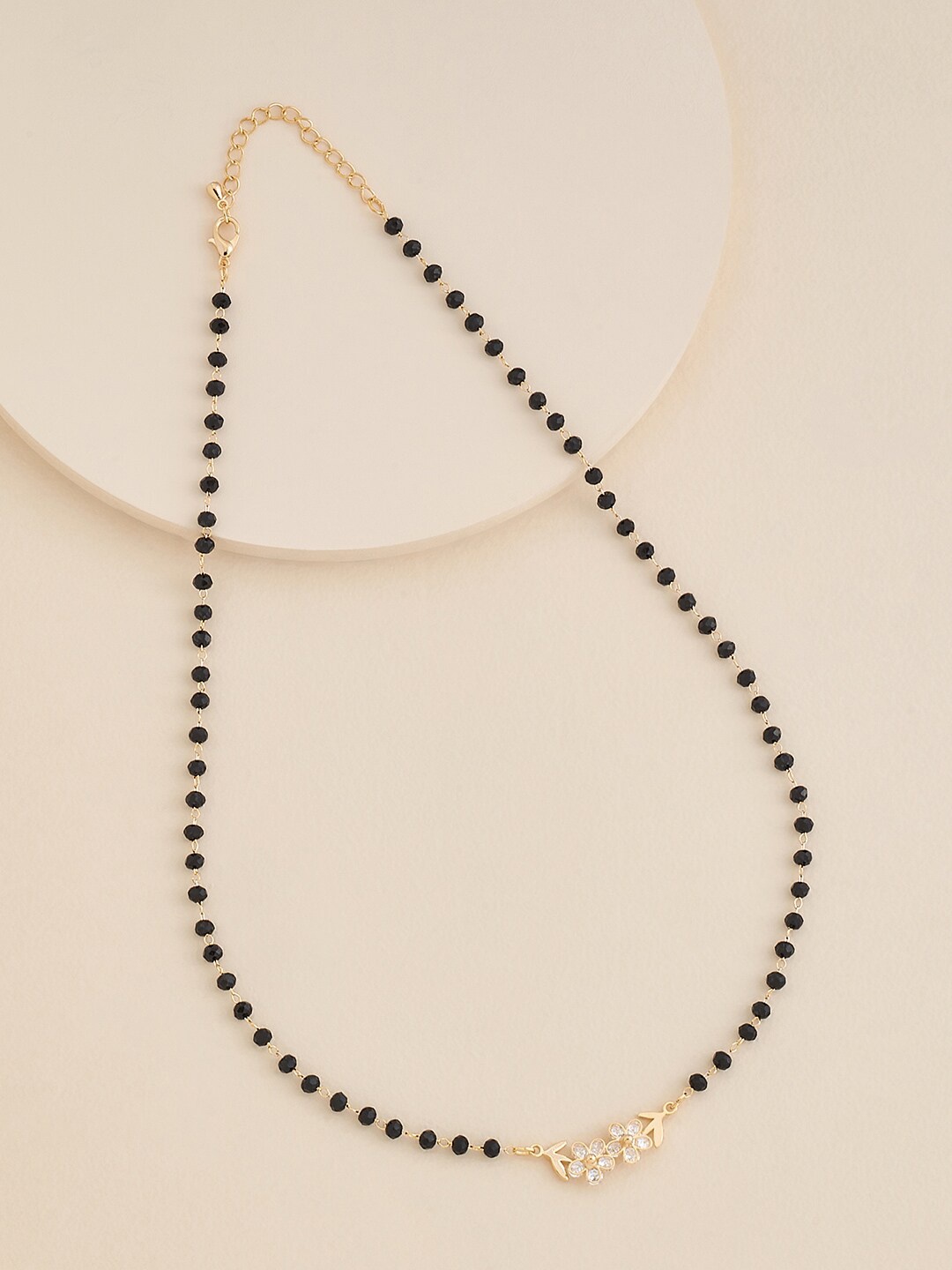 

Kushal's Fashion Jewellery Gold-Plated Stone-Studded & Beaded Mangalsutra
