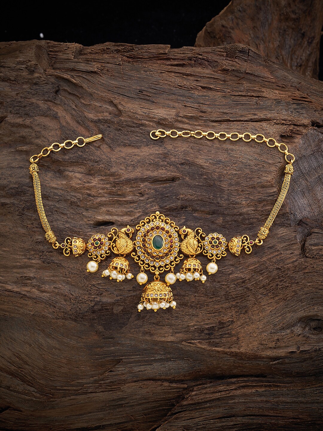 

Kushal's Fashion Jewellery Women Cubic Zirconia Gold-Plated Armlet Bracelet