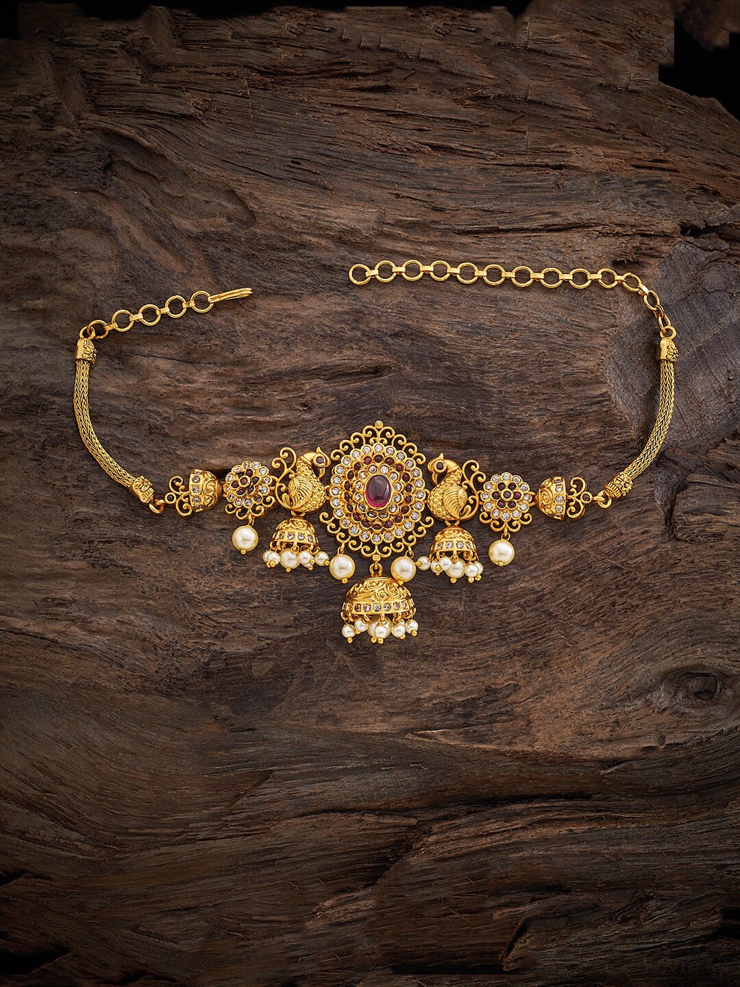

Kushal's Fashion Jewellery Women Cubic Zirconia Gold-Plated Armlet Bracelet