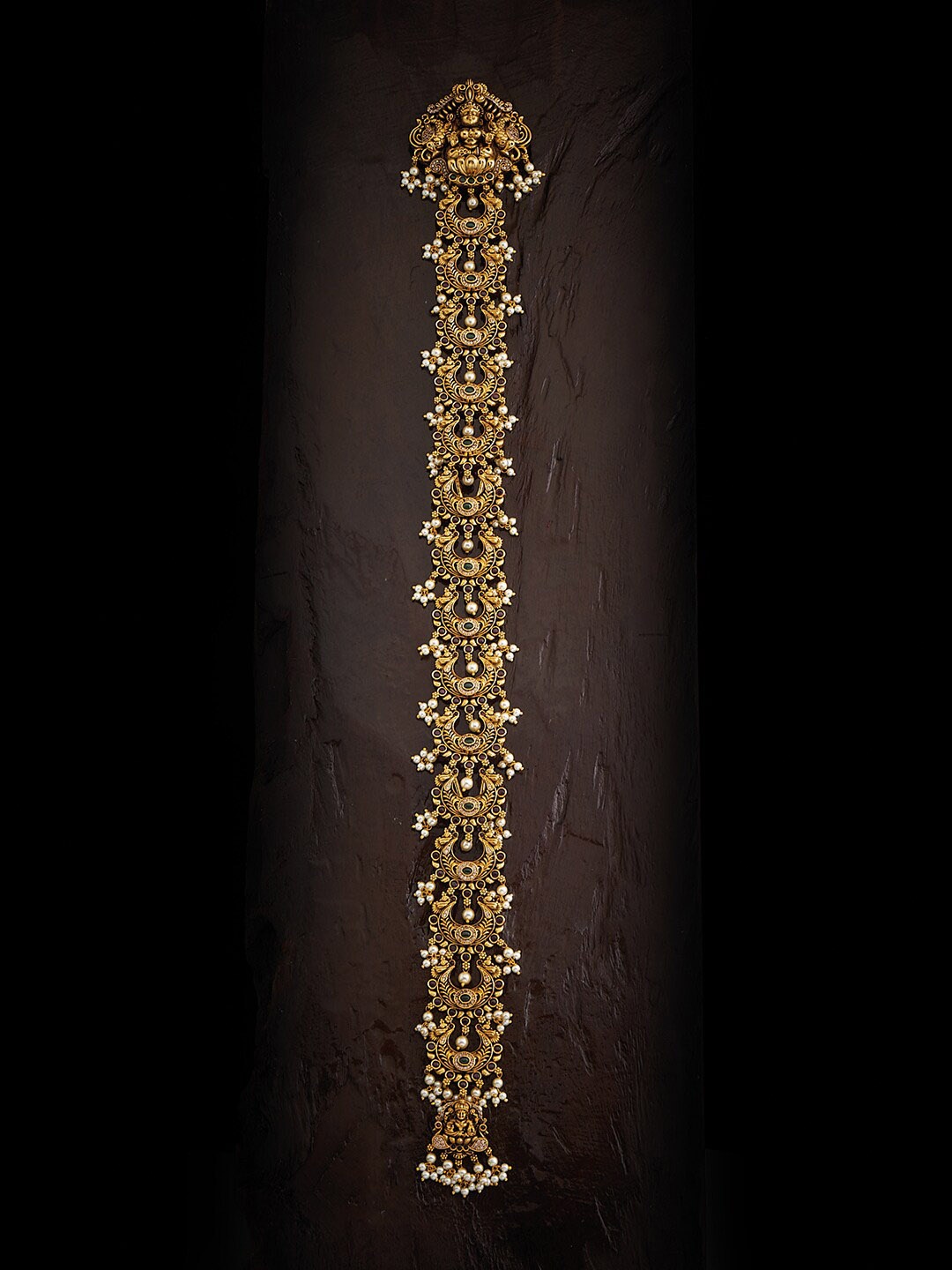 

Kushal's Fashion Jewellery Ruby Antique Choti, Gold