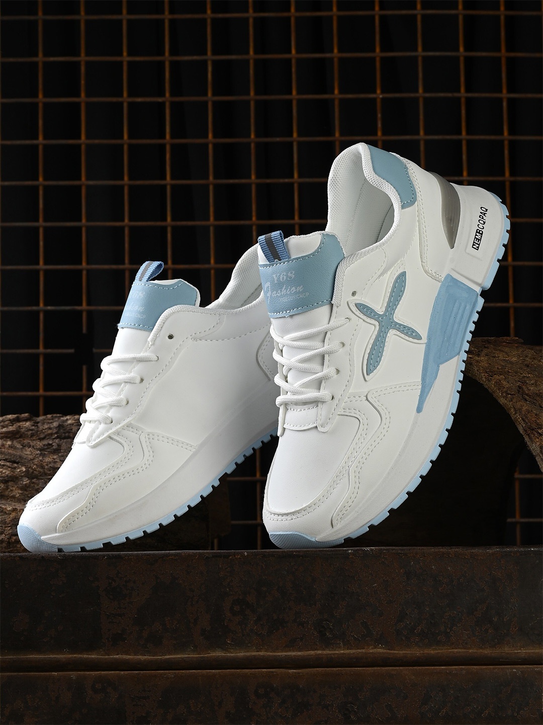

The Roadster Lifestyle Co. Women White And Blue Mesh Walking Sports Shoes