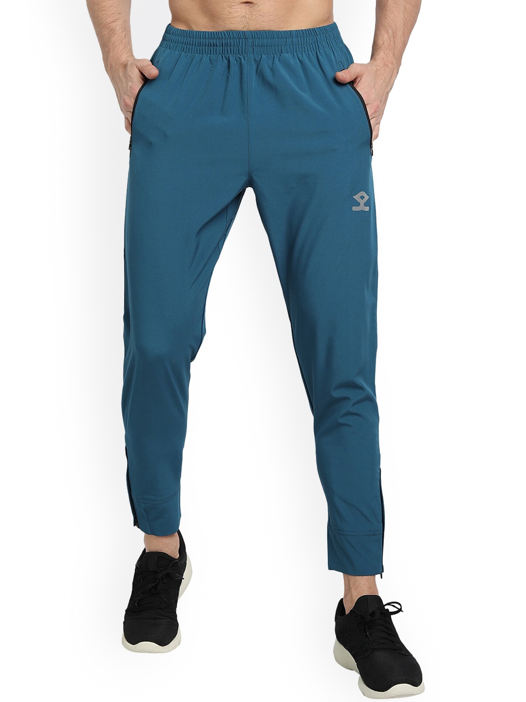 

Shrey Men Tapered Fit Sports Track Pants, Teal