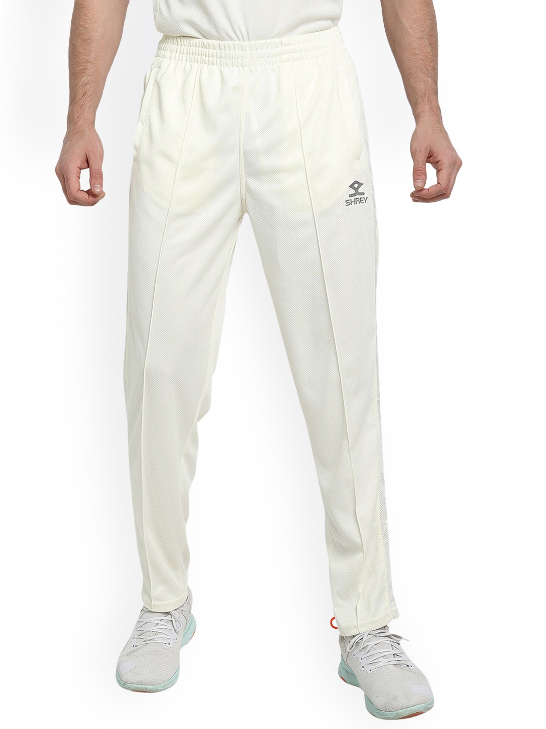 

Shrey Men Mid-Rise Track Pants, White