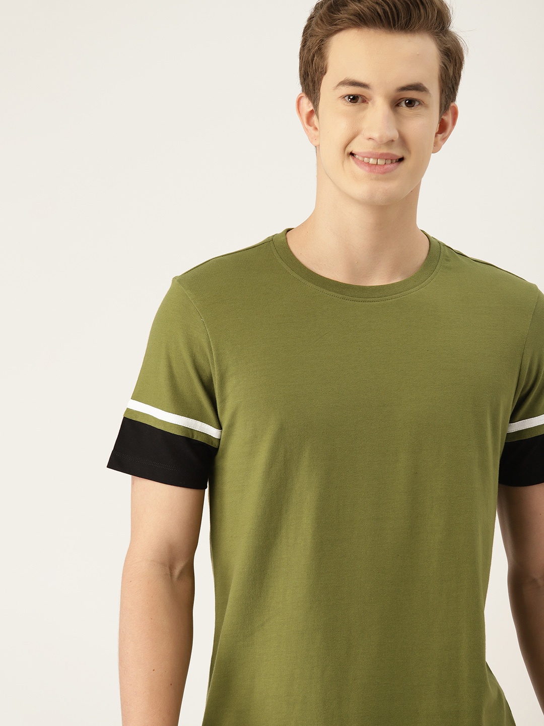 

Mast & Harbour Pure Cotton T-shirt, Olive