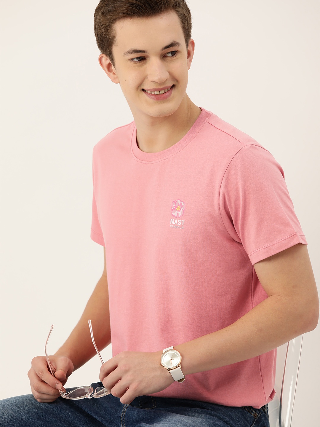 

Mast & Harbour Pure Cotton T-shirt, Pink