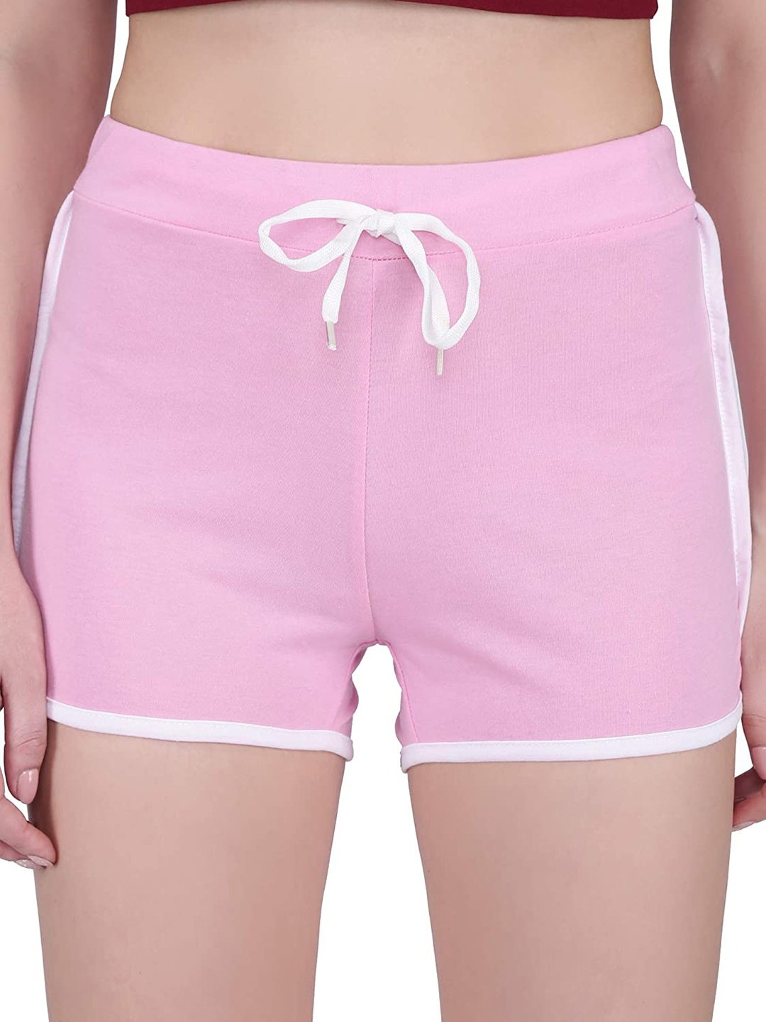 

DALUCI Women Mid Rise Lounge Shorts, Pink
