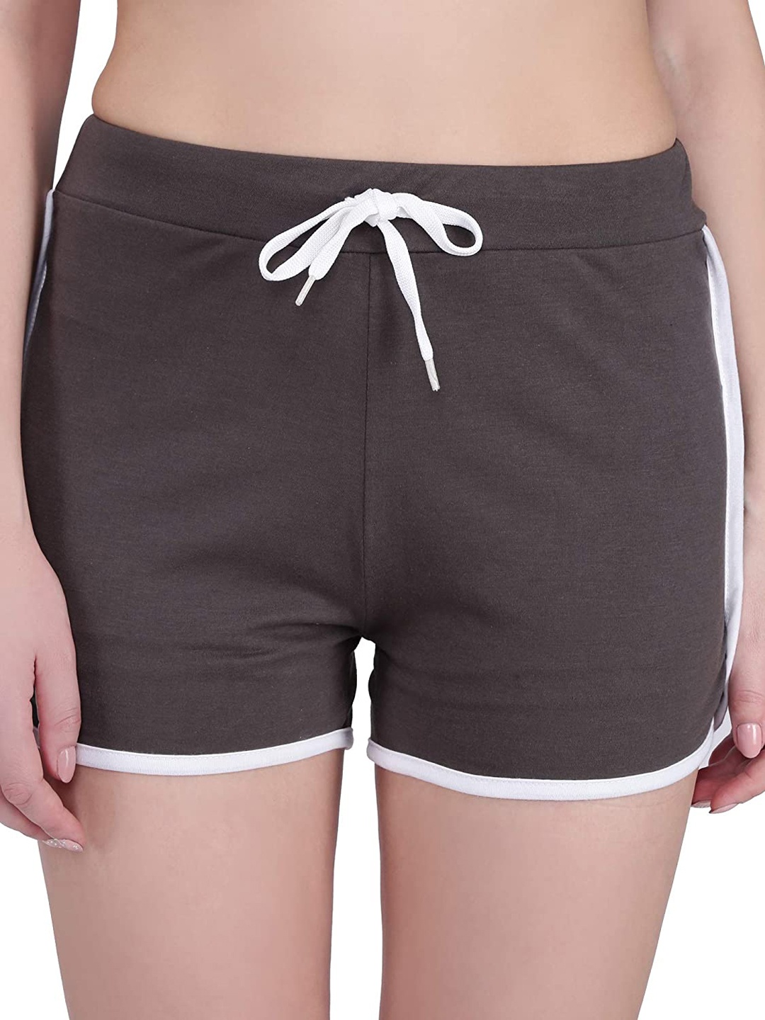 

DALUCI Women Mid Rise Lounge Shorts, Grey
