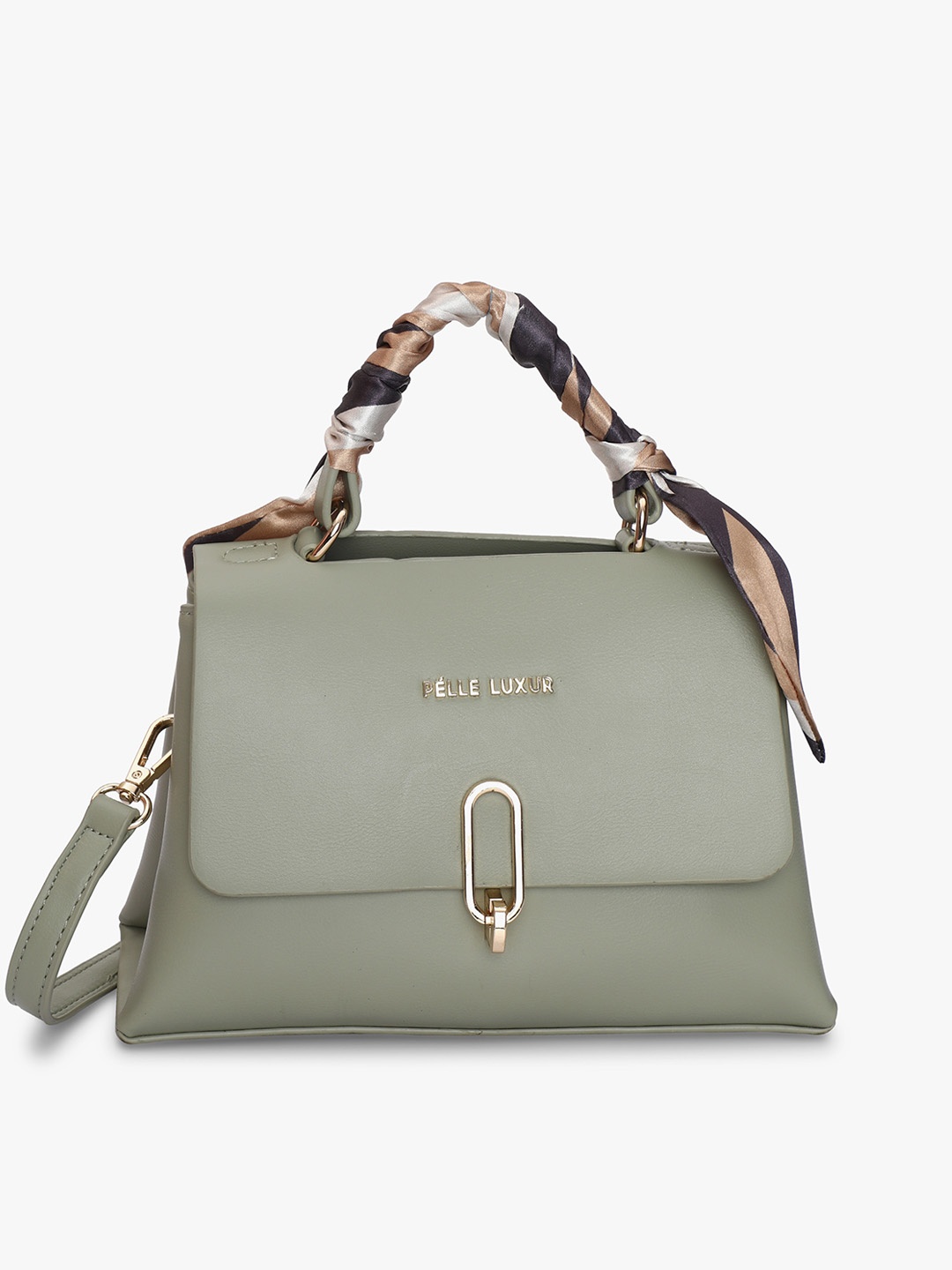 

PELLE LUXUR Structured Handheld Bag, Green