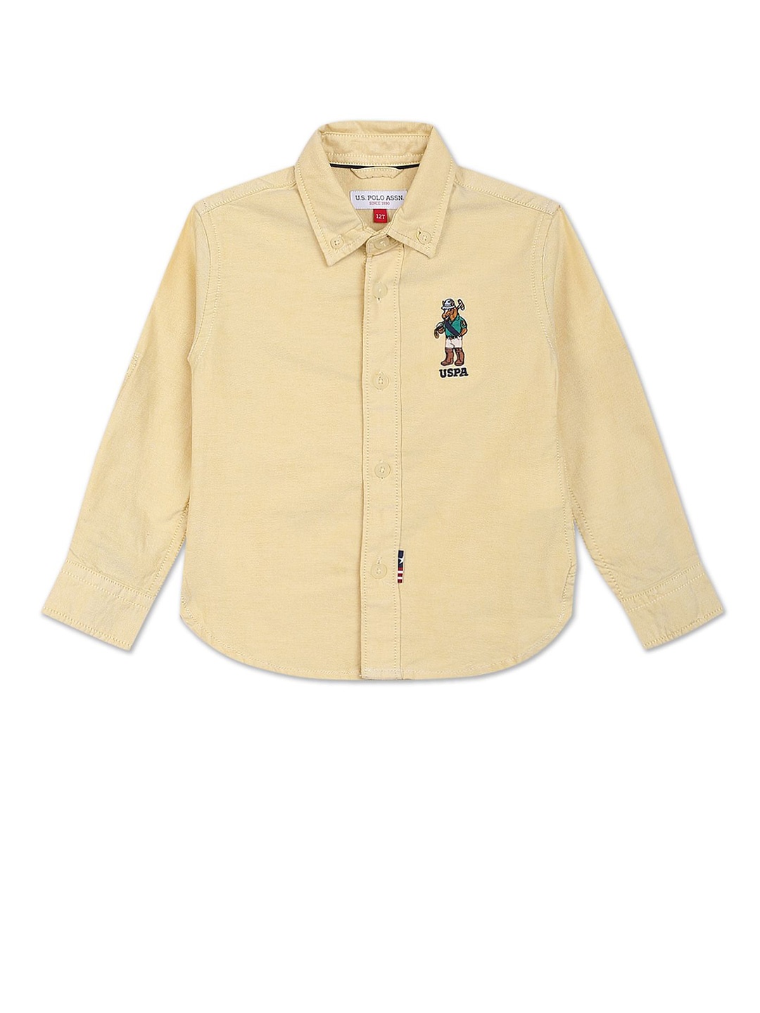 

U.S. Polo Assn. Kids Boys Button-Down Collar Pure Cotton Casual Shirt, Yellow
