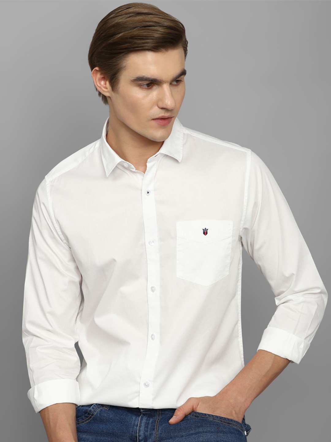 

Louis Philippe Sport Slim Fit Pure Cotton Casual Shirt, White