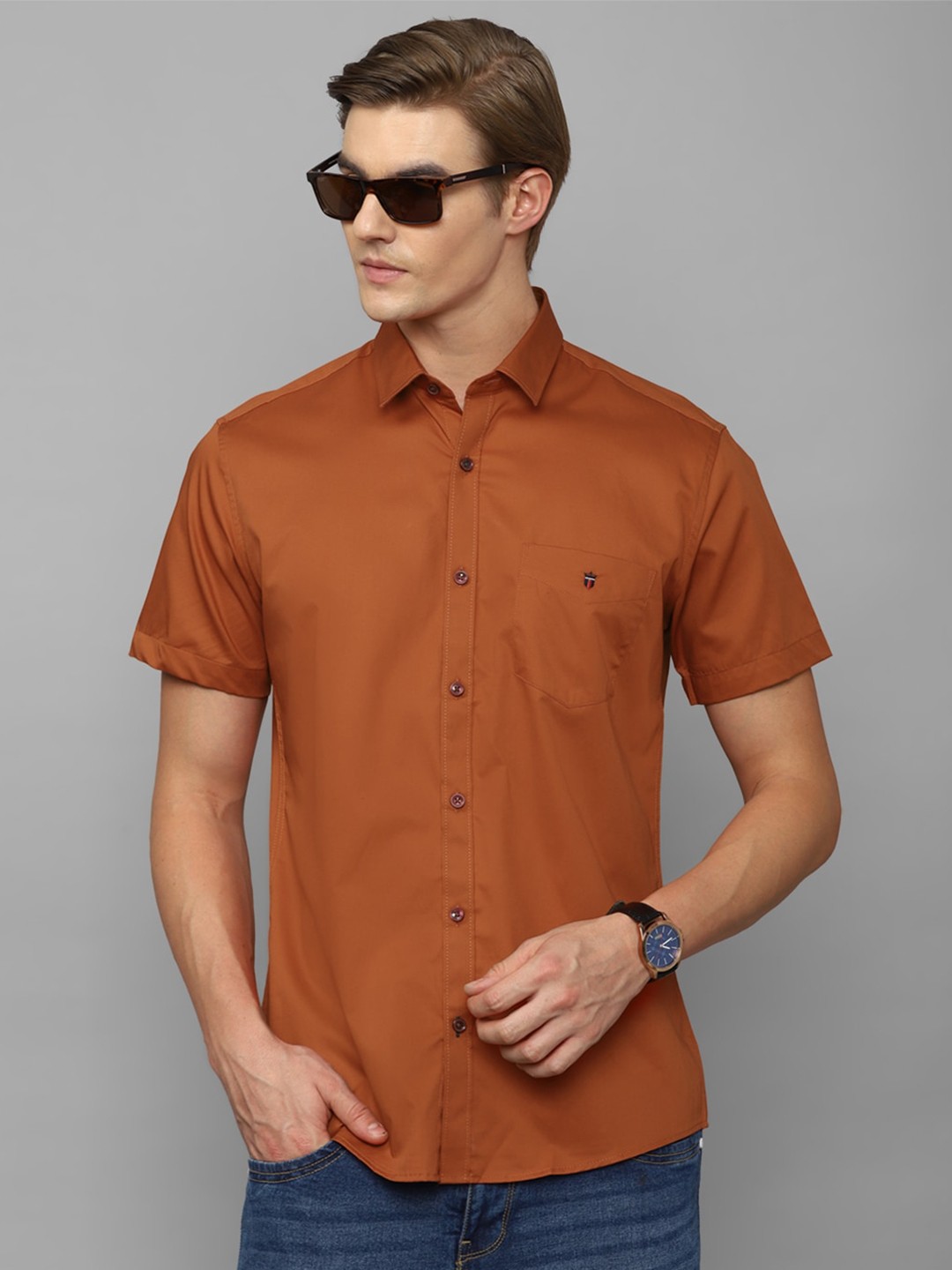

Louis Philippe Sport Slim Fit Pure Cotton Casual Shirt, Orange
