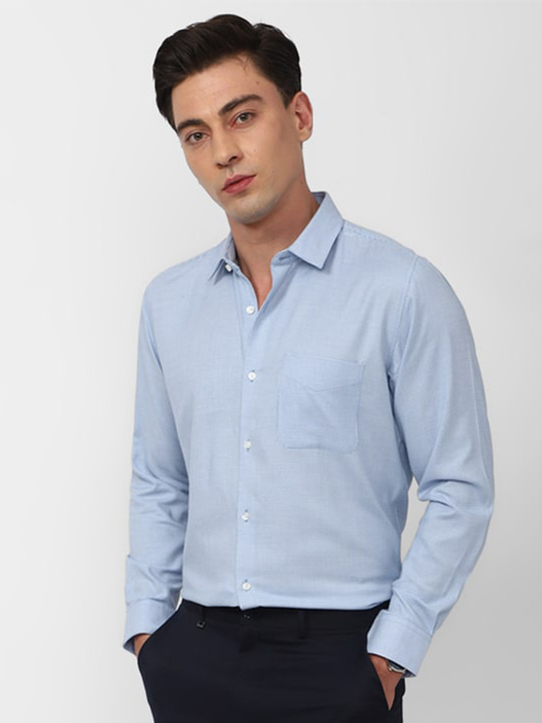 

Peter England Checked Formal Shirt, Blue