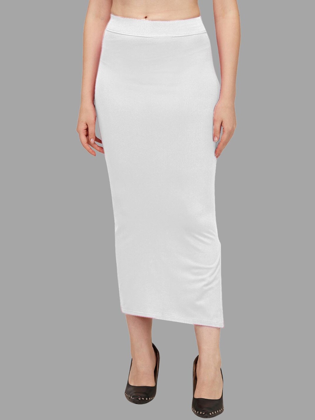 

HERE&NOW Women White Cotton Saree Shapewear