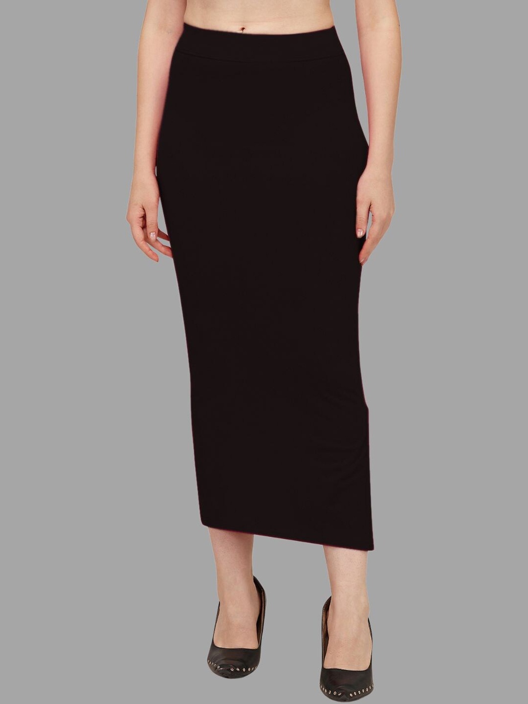 

HERE&NOW Women Black Cotton Saree Shapewear