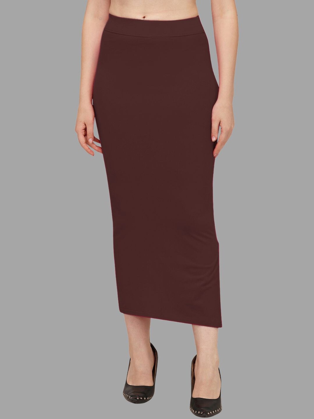

HERE&NOW Brown Cotton Saree Shapewear