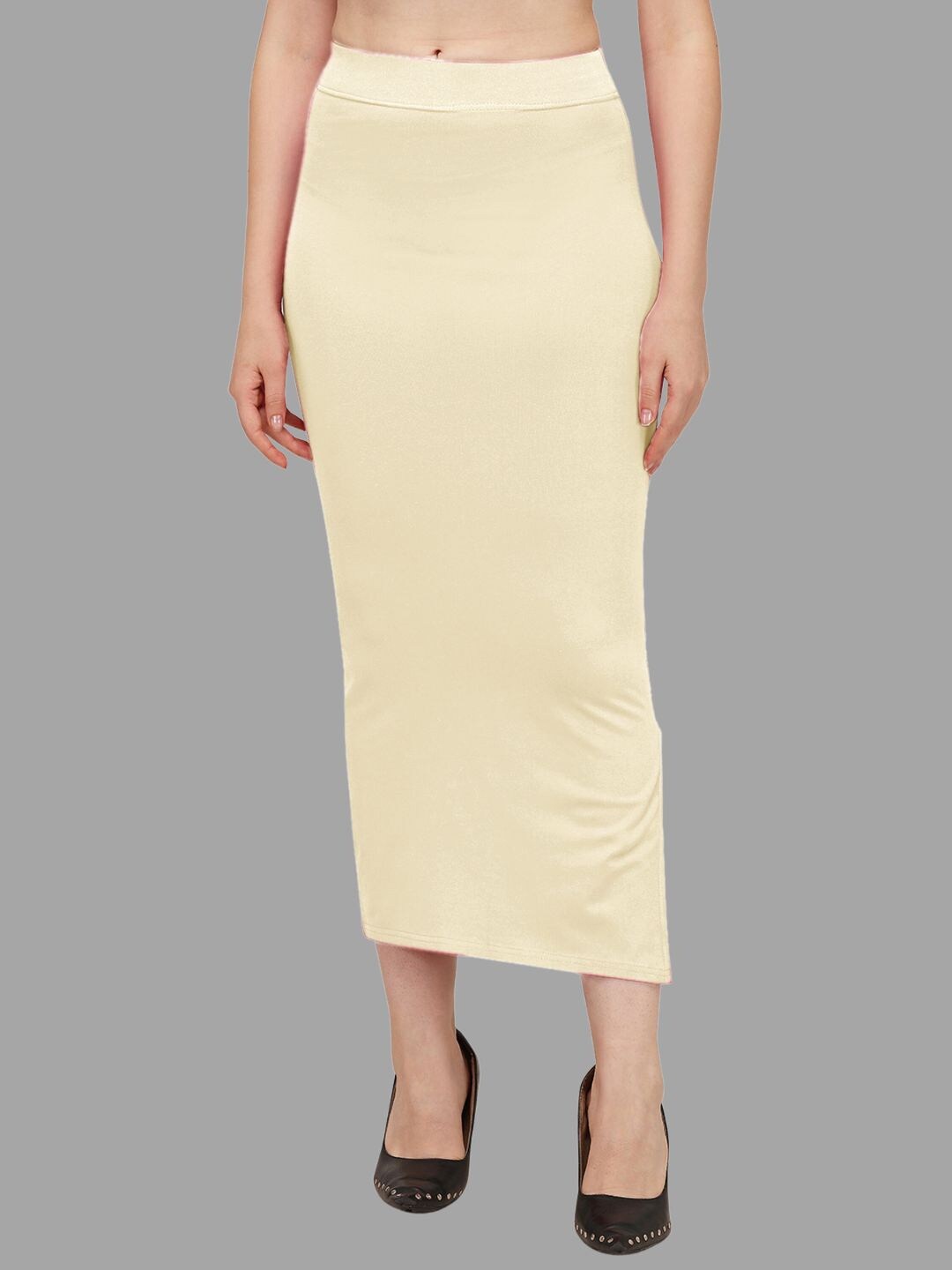 

HERE&NOW Women Cream Cotton Saree Shapewear