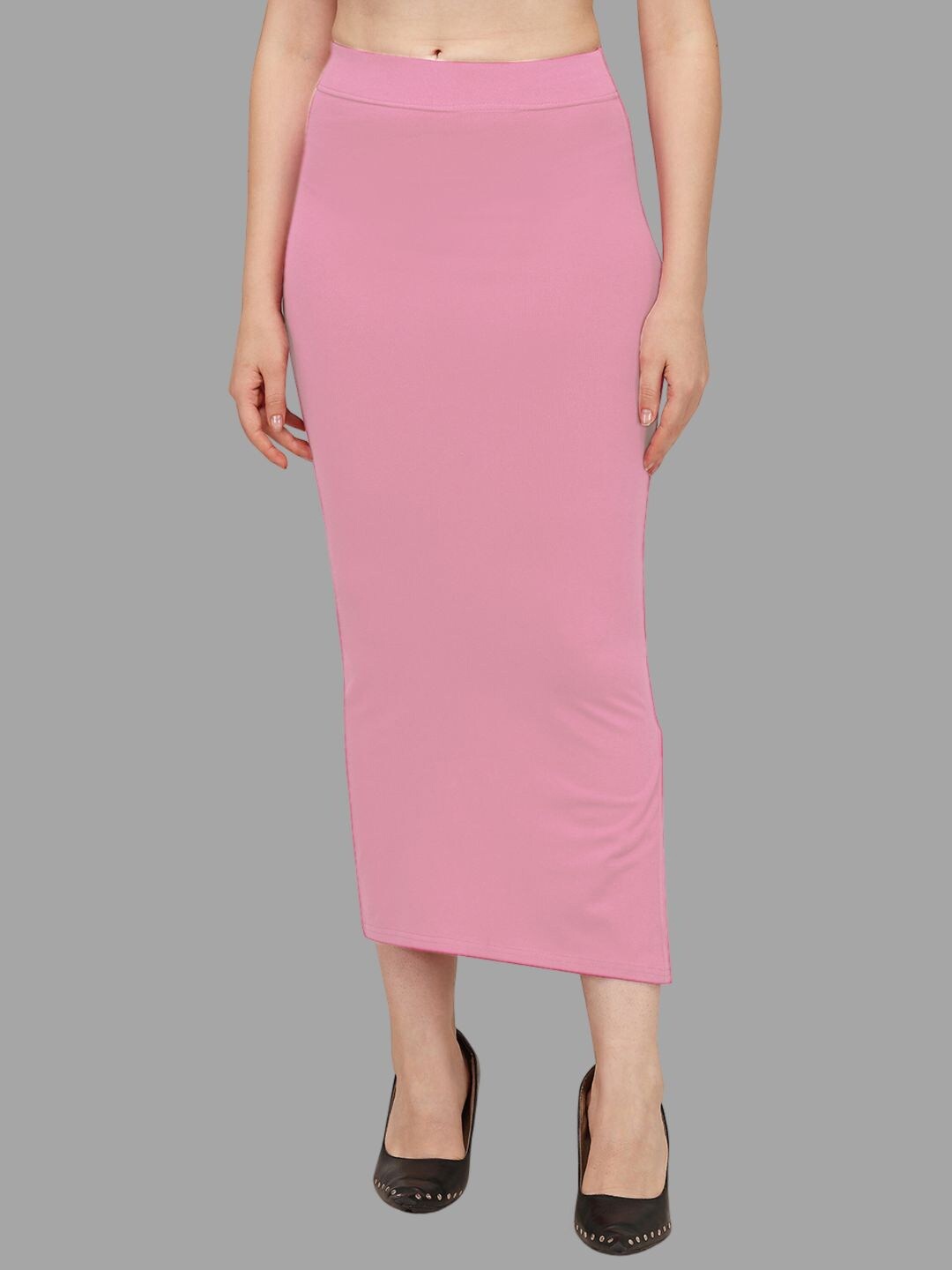 

HERE&NOW Pink Cotton Saree Shapewear