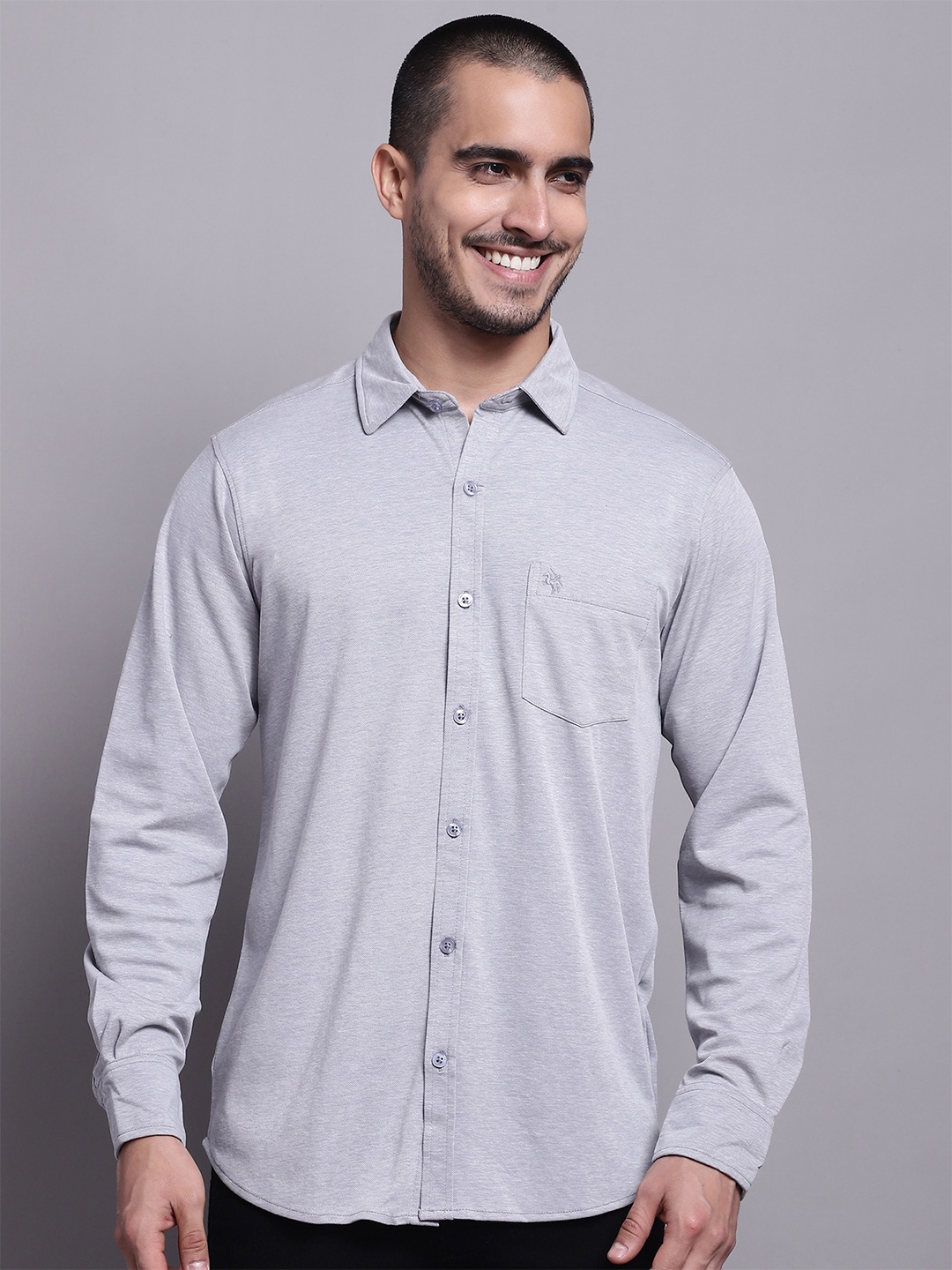 

Cantabil Comfort Opaque Casual Shirt, Grey