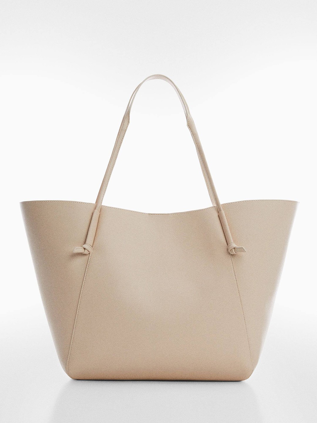 

MANGO Structured Tote Bag, Beige