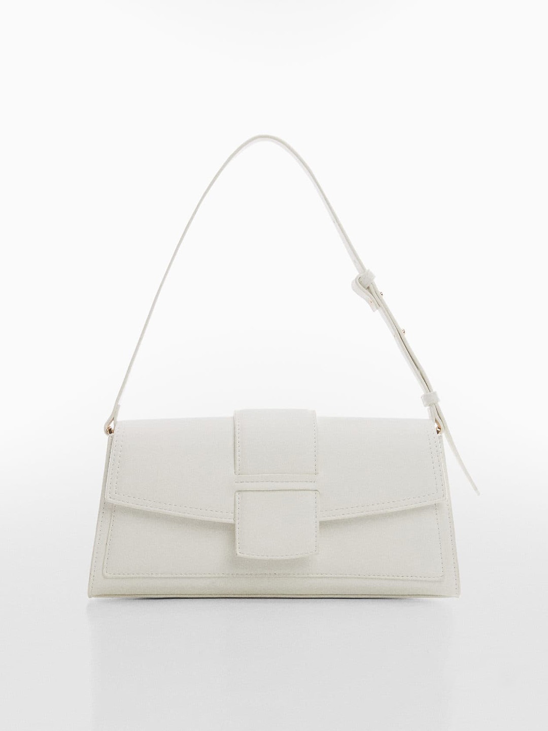 

MANGO Structured Shoulder Bag, White