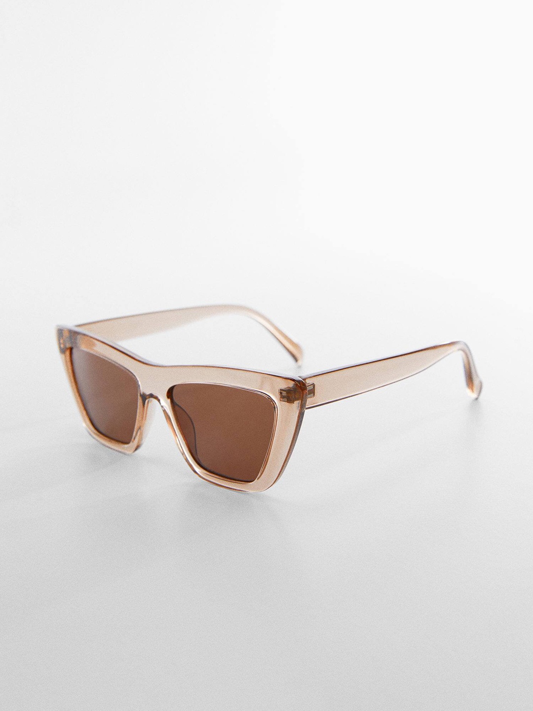 

MANGO Women Sustainable Cateye Sunglasses with UV Protected Lens 57030008, Brown