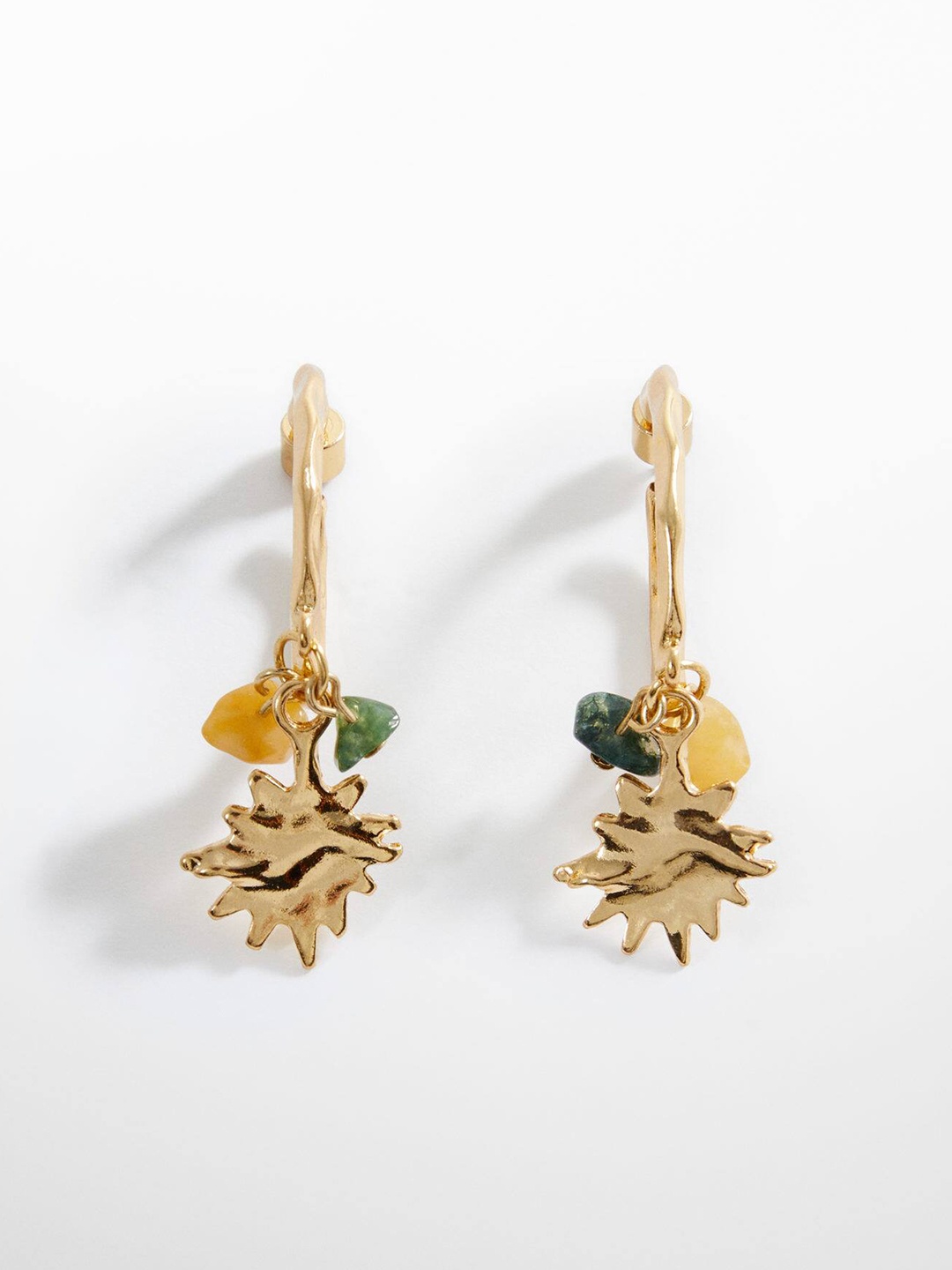 

MANGO Contemporary Drop Earrings, Gold