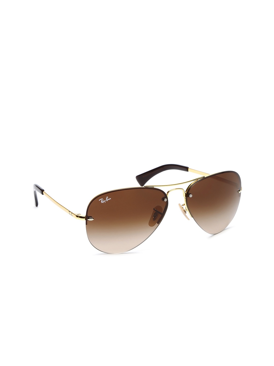 

RAY-BAN Men Gradient Brown Lens Pilot Sunglasses - 0RB3449I001/1359
