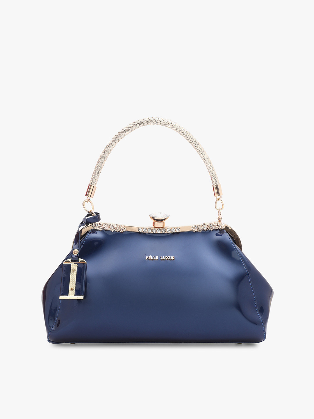 

PELLE LUXUR PU Structured Handheld Bag, Blue