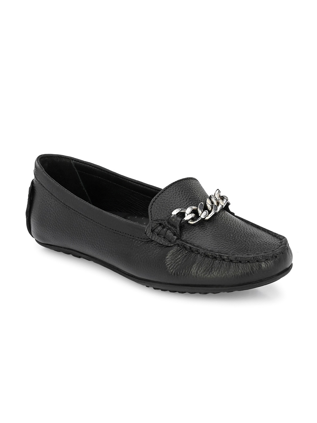 

CARLO ROMANO Women Embellished Lightweight Horsebit Loafers, Black