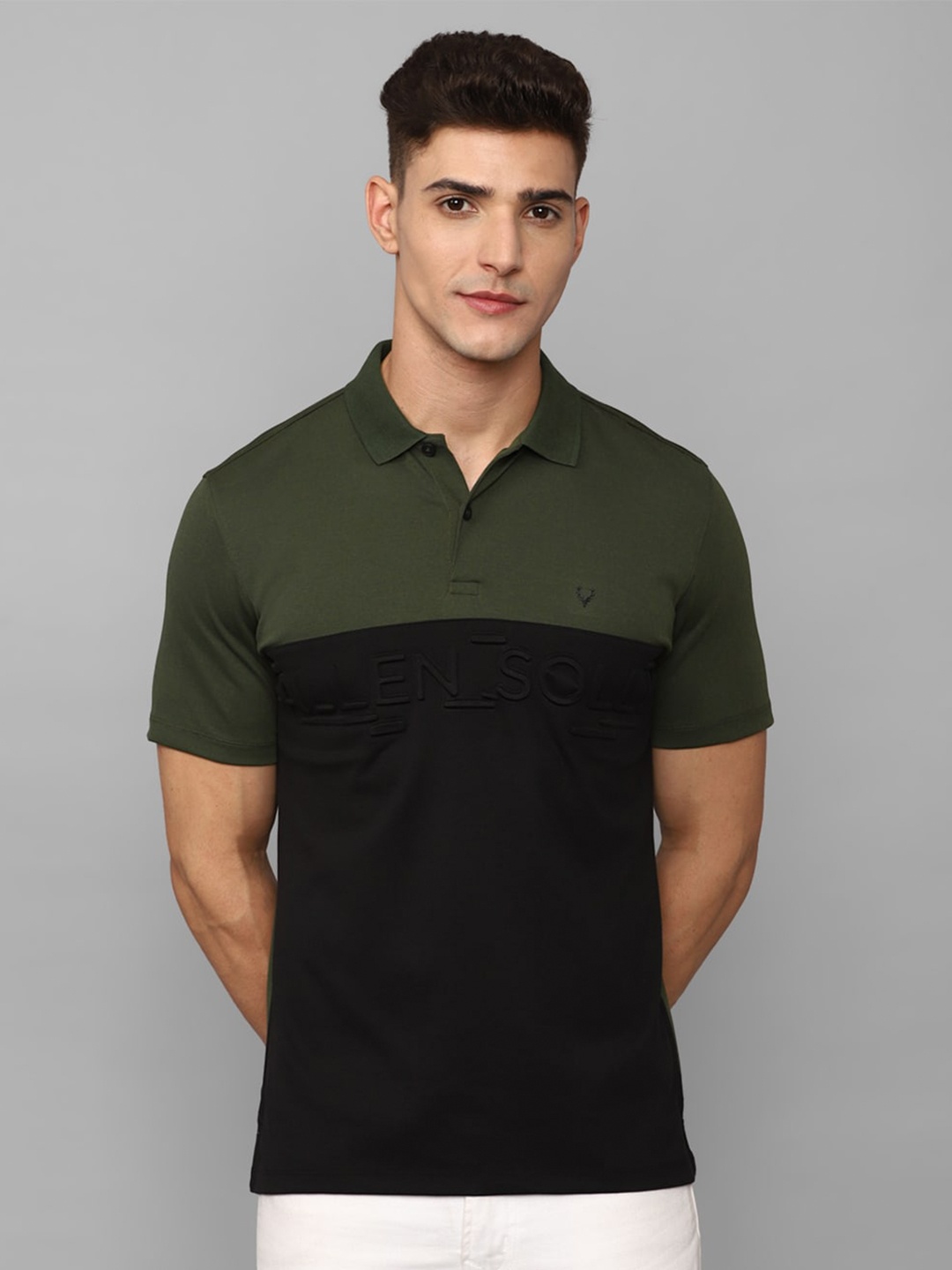 

Allen Solly Polo Collar Pure Cotton T-Shirt, Black
