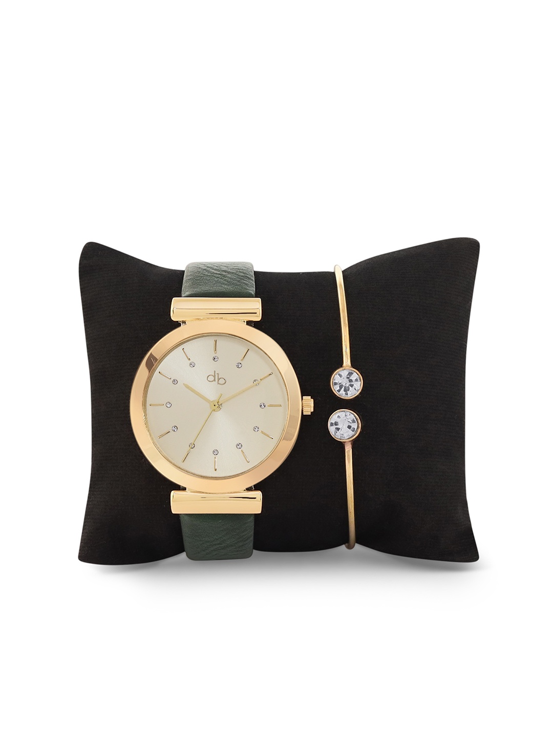 

DressBerry Women Gold-Toned Brass Printed Dial & Leather Straps Analogue Watch DW23_5A