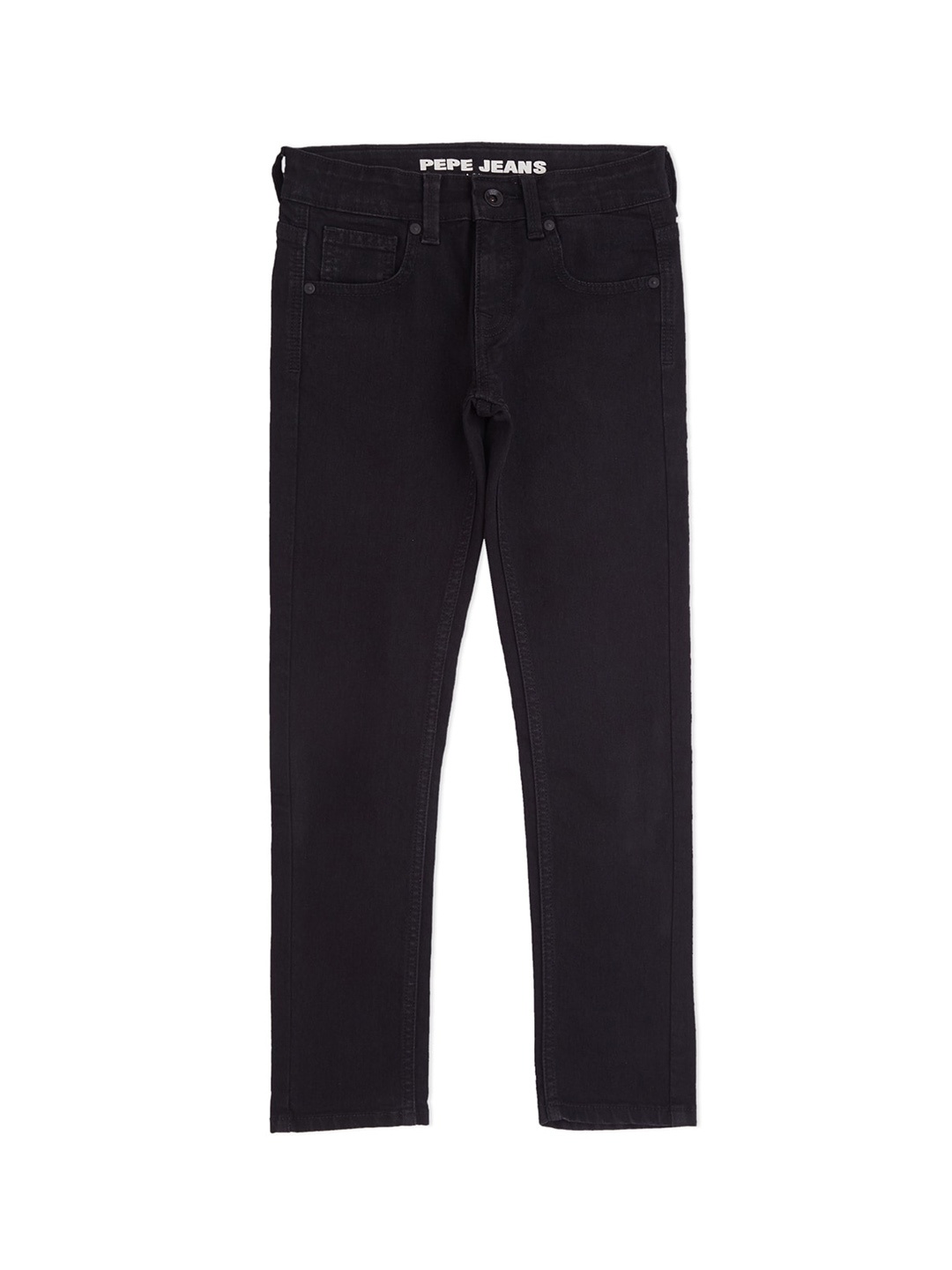 

Pepe Jeans Boys Slim Fit Mid-Rise Clean Look Stretchable Jeans, Black