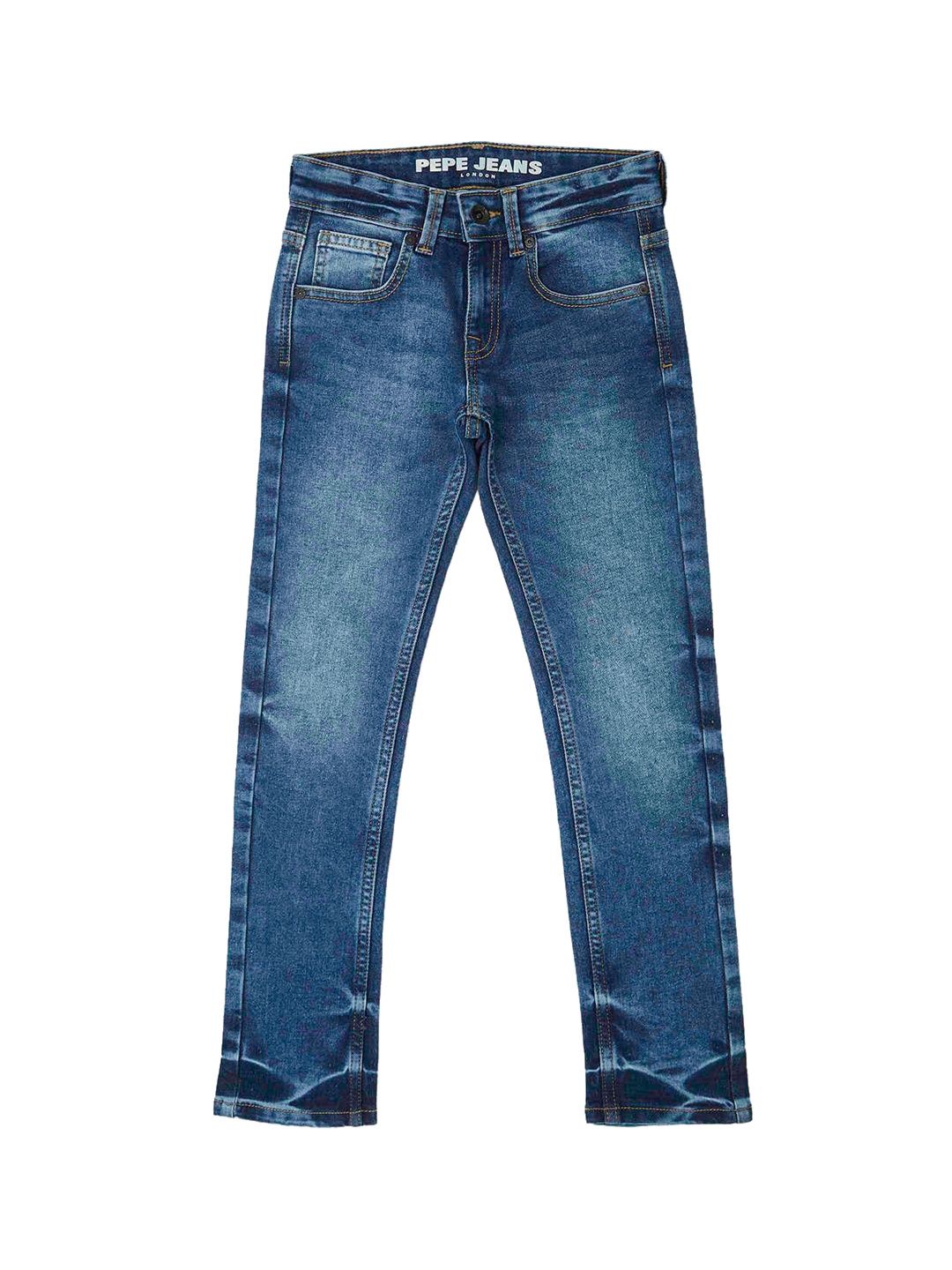 

Pepe Jeans Boys Slim Fit Clean Look Light Fade Stretchable Jeans, Blue