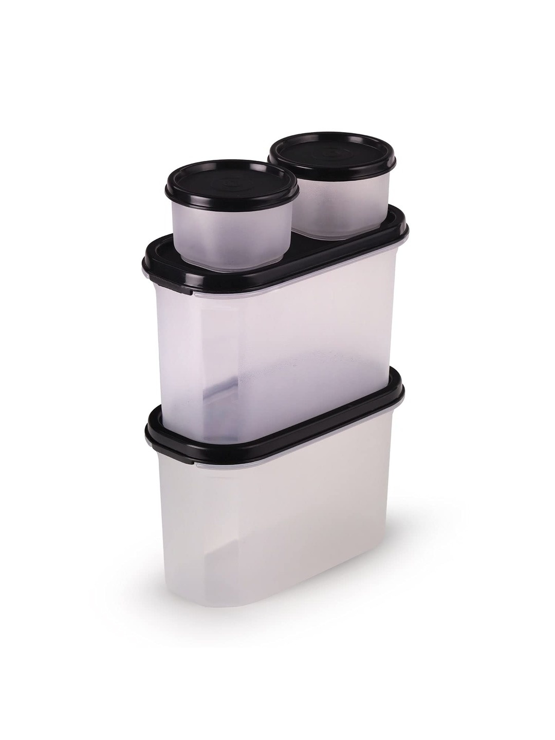 

SOPL-OLIVEWARE Black & Transparent 4 Pieces Food Containers