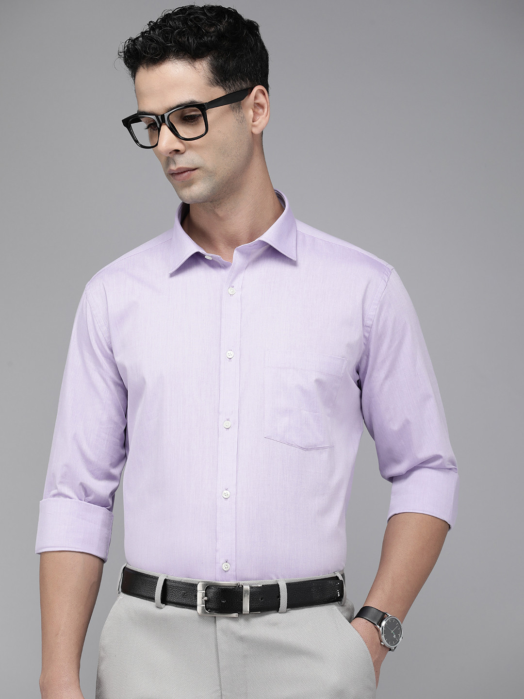 

Park Avenue Pure Cotton Slim Fit Formal Shirt, Violet