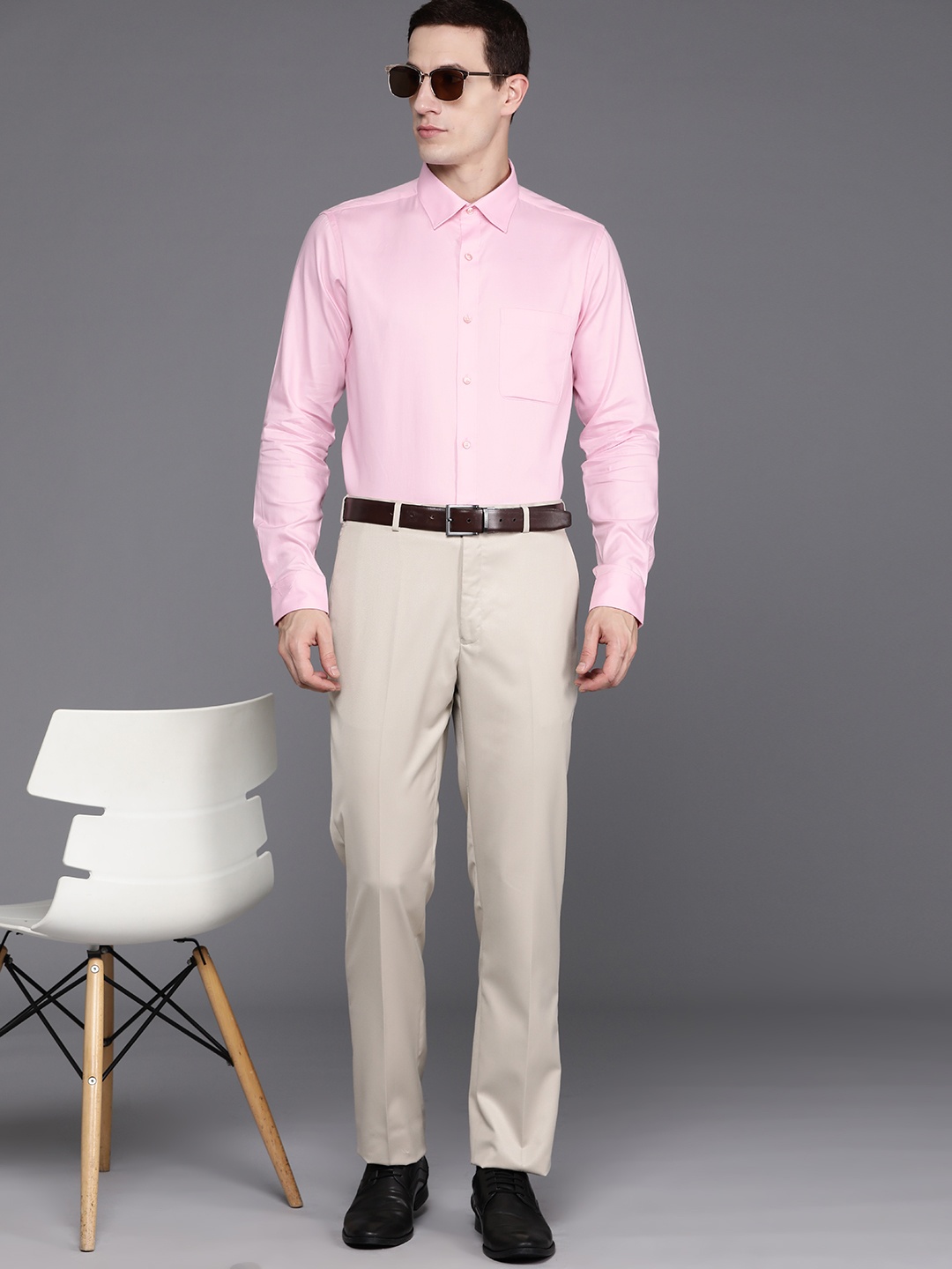 

Raymond Pure Cotton Slim Fit Formal Shirt, Pink