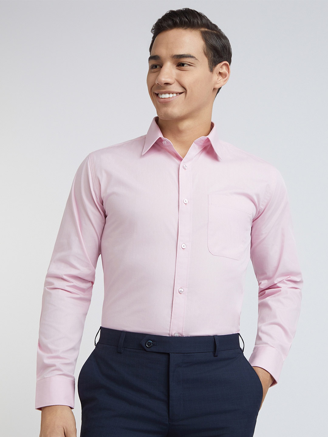 

Raymond Men Pink Slim Fit Opaque Formal Shirt