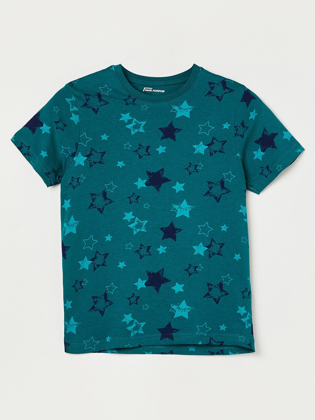 

Fame Forever by Lifestyle Boys Printed Pure Cotton T-shirt, Teal