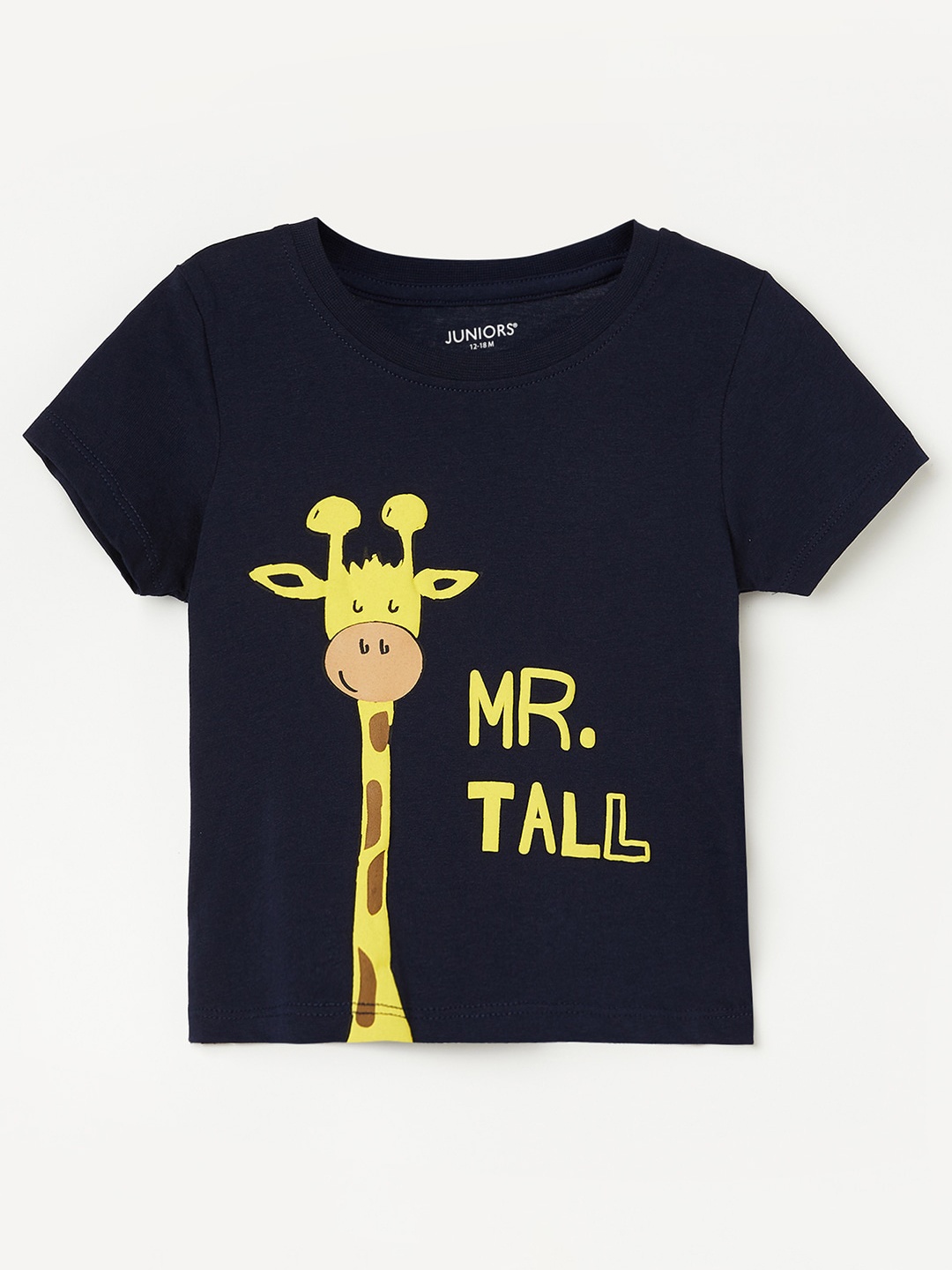 

Juniors by Lifestyle Boys Graphic Printed Pure Cotton T-Shirt, Navy blue