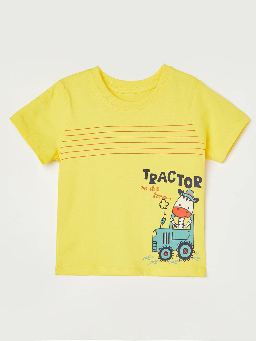 

Juniors by Lifestyle Boys Graphic Printed Pure Cotton T-Shirt, Yellow