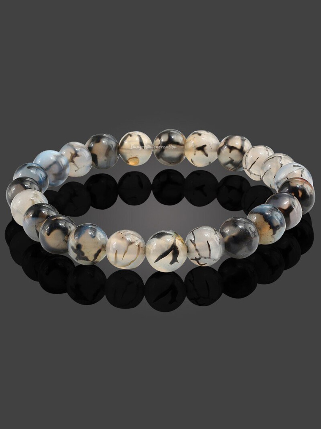 

VIEN Elasticated Slip-On Bracelet, Grey