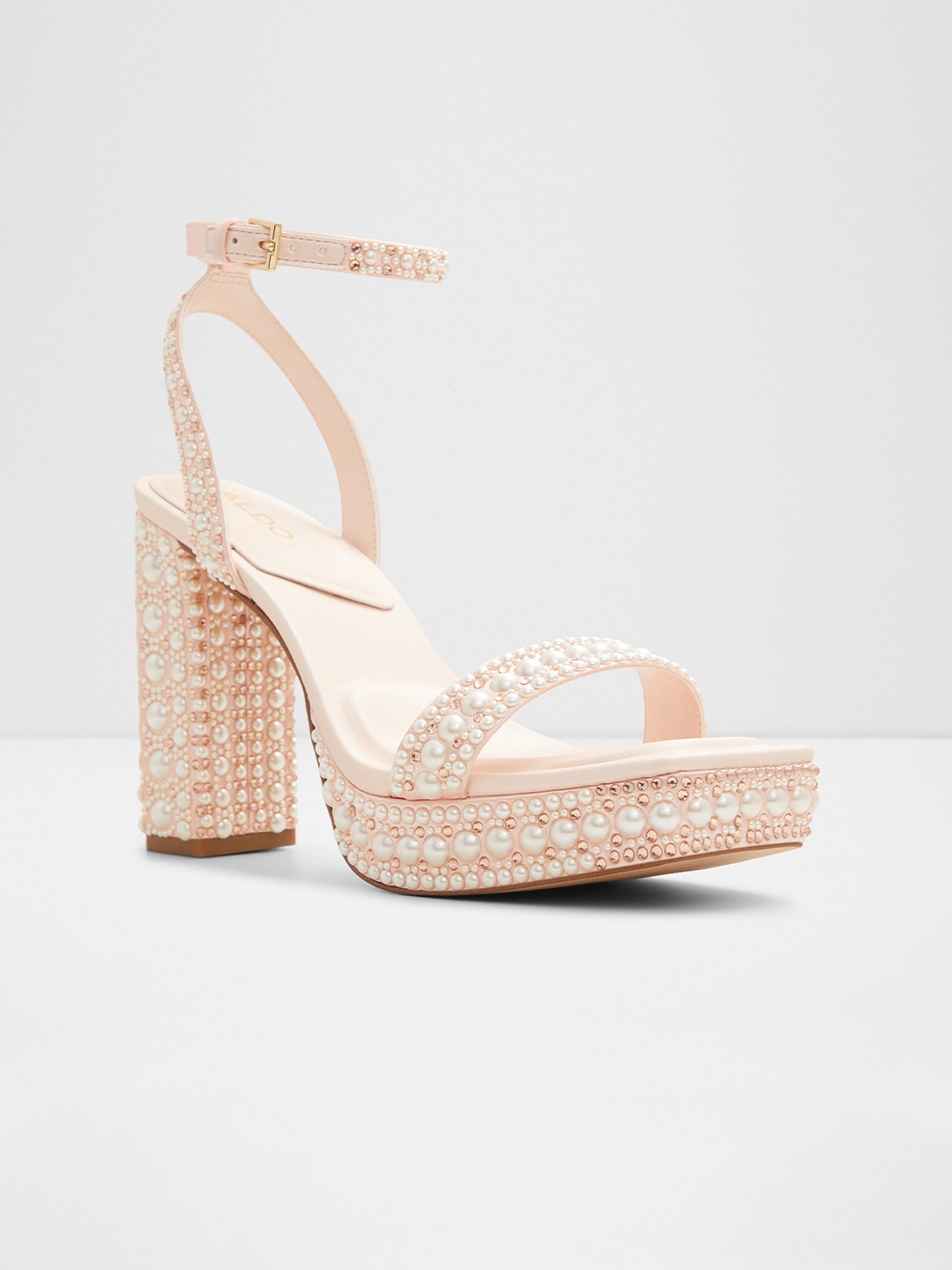 

ALDO Embellished Party Block Sandals, Pink