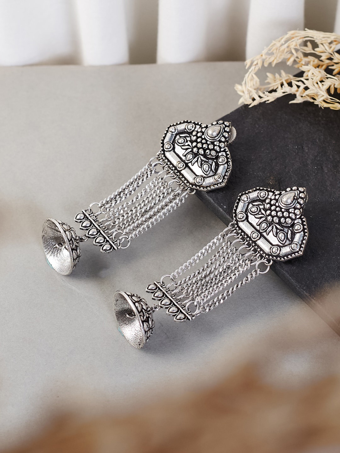 

ATIBELLE Silver-Plated Drop Earrings