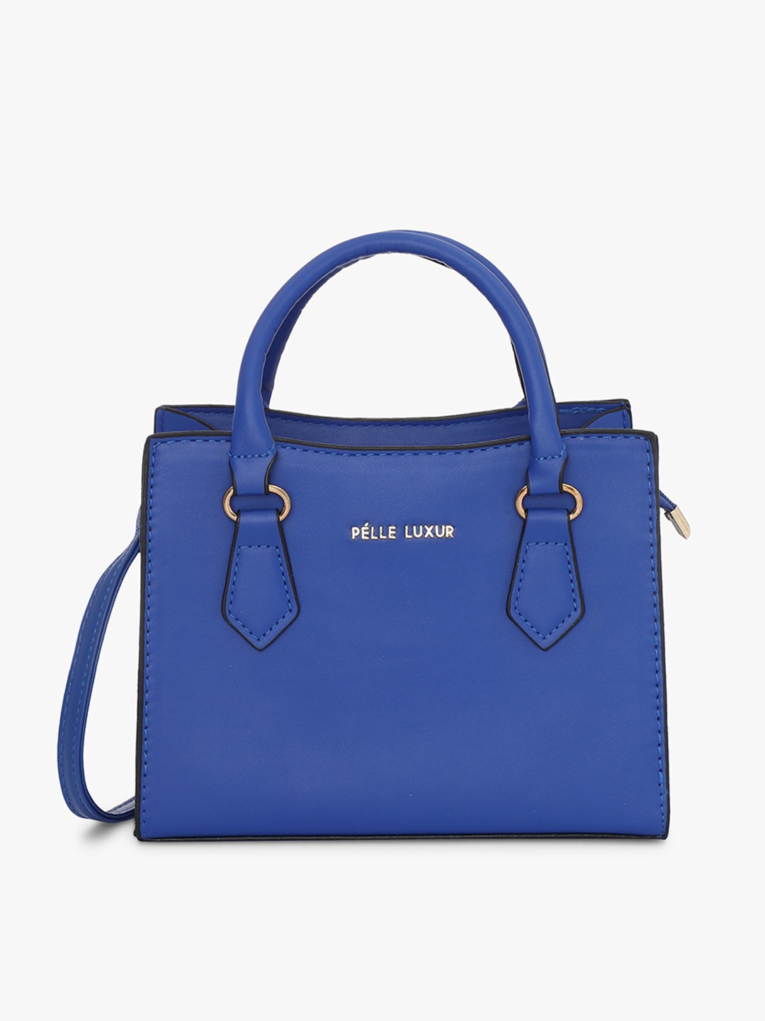 

PELLE LUXUR Structured Handheld Bag, Blue