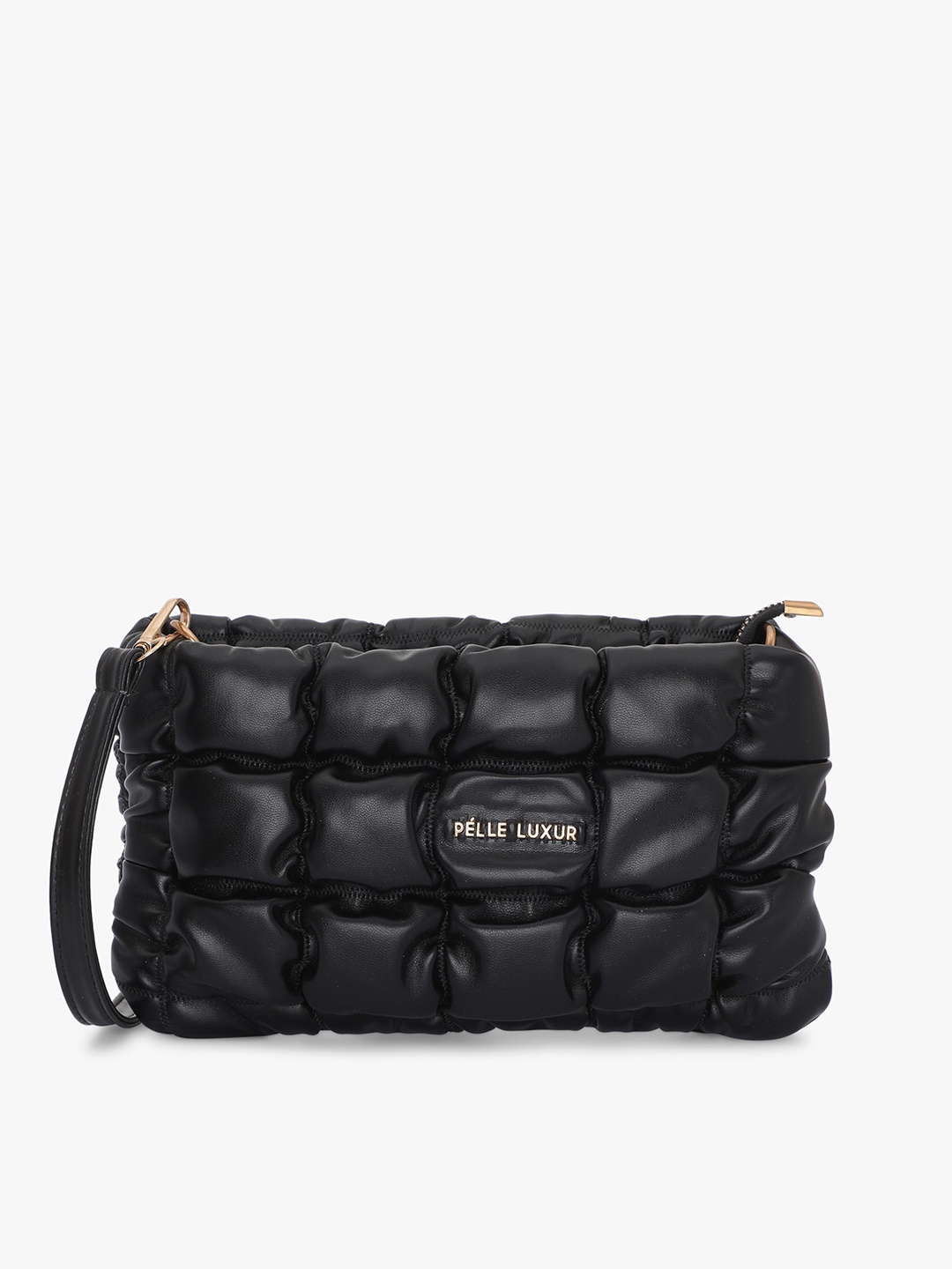 

PELLE LUXUR Structured Sling Bag, Black